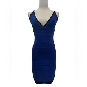 Herve Leger Blue Dress